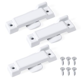 3pcs Window Sash Locks for F2590, White Window Latches Locks for Vertical and Horizontal Sliding Windows F2590 Sash Lock for Additional Home Security Accessories