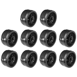 cyclingcolors 10 x Plastic Castors 30 mm Black Castor Guide Roller Furniture Bed Sliding Door Drawer Cabinet