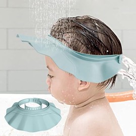 Gorro de ducha para bebé, champú seguro, protección de baño, suave y ajustable, para lavarse, cabeza, ojo, gorras de champú para niños, bebés, niños, 