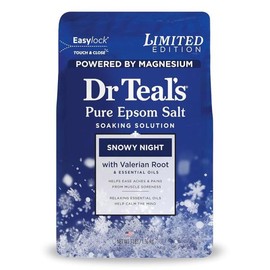 Dr. Teal's 닥터 틸의 엡섬 솔트 마그네슘 소크, 눈 오는 밤, 3파운드 [48 Ounce (Pack of 2)] Dr. Teal's Epsom Salt Magnesium Soak, Snowy Night, 3 Pounds [48 Ounce (Pack of 2)]