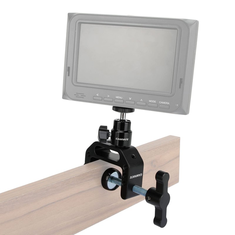 CAMVATE Heavy-duty C Clamp Articulated 1/4"-20 Ball Head Support Holder