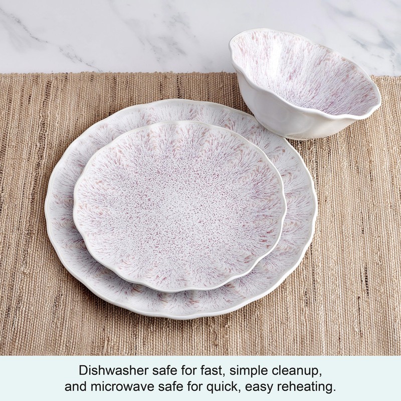 Mikasa Isla Hand Crafted 12 Piece Plates Bowls Dinnerware Set,