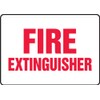 Accuform "Fire Extinguisher" Safety Sign, Aluminum, 10 x 14 Inches