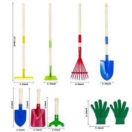 Qtioucp Kids Gardening Tools Outdoor Toys Set Backyard Play Educational STEM Learning Pretend Toys Outdoor Indoor for Toddlers Kids Boys Girls