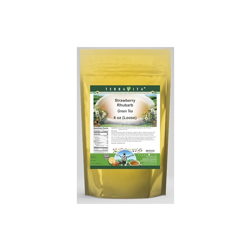 Strawberry Rhubarb Green Tea (Loose) (4 oz, ZIN: 539570)