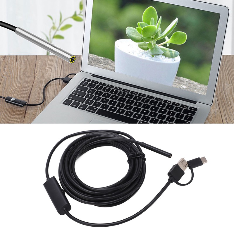 Endoscope 5.5mm 3 in 1 USB Borescope Camera IP67 Waterproof