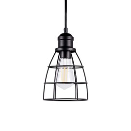 LIT-PaTH Plug in Pendant Lighting, Hanging Light Kits with ON/Off Switch, 15 Feet Cord, Bulbs Not Included, Black,1-Pack