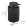 WENKO Belluno Liquid Soap Dispenser, Refillable Soap Dispenser Made of