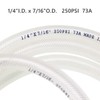 1/4" ID x 50 Ft High Pressure Braided Clear PVC