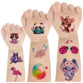 Animals Tattoo Children 10 Sheets Large Cute Mix Animals Children's Tattoo, Birthday Party Tattoo for Girls Boys Temporary Tattoos Children, Skin-Friendly Tattoo Stickers Children, Gifts for Children