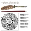 GC QUILL Feather Quill Calligraphy Pen & Wooden Dip Pen