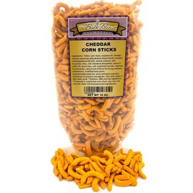 Cheddar Corn Sticks, Bulk Size, (1 lb. Resealable Zip Lock Stand Up Bag)