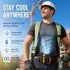 Portable Waist Fan for Outdoor Work – Rechargeable 3-Speed Belt