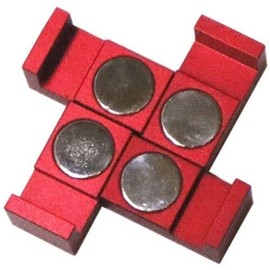 CWZ (Red) Magnetic Parallel Keepers Holders. Dual Magnets! Vise,CNC, Kurt - 4set