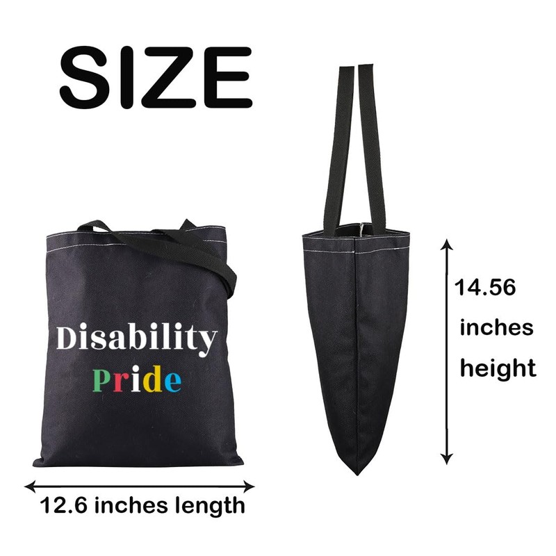 JXGZSO Disability Rights Tote Bag Disability Pride Shoulder Bag Disability