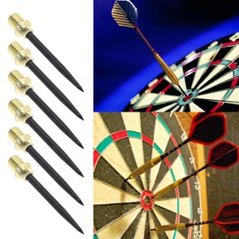 YINETTECH Pack of 18 Steel Dart Tips & 50 Pieces Dart Rubber Rings & 2 Pieces Dart Sharpener 2 BA Thread Dart Equipment Accessories for Darts with Softer/Steel Tip