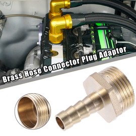 A ABSOPRO Hose Nozzle 3/4 Inch Hose Connector Brass Male Thread Barb Pipe Plug Adapter 10 mm Pack of 2