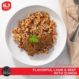 KJ Poultry Kosher Ready Meals - Beef Lamb Kabob & Quinoa, MRE Meat Meals Ready to Eat (2 Pack) Prepared Entree Fully Cooked, Shelf Stable Microwave Dinner Travel, Military, Camping, Emergency Survival