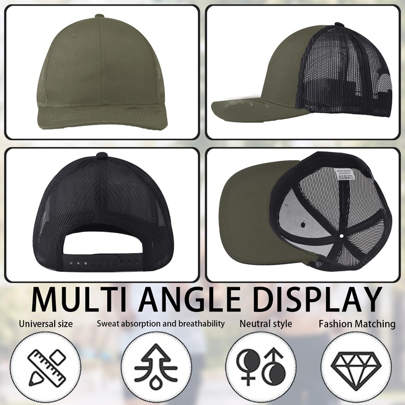 CWENDANER Mens Baseball Caps Trucker Classic Color Blocking Snapback Cap,