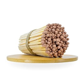 3" Inch Long Wooden Matchsticks for Home Decor Wedding Favors Crafts Matchbox Filling Refill Safety Matches Bulk Wholesale Loose Matches Chandler Studio (Brown, 50 Pieces)