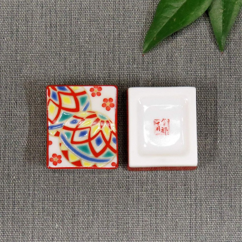 Chopsticks Rest Stylish Kutani Ware Pair Chopsticks Rest Set, Temari