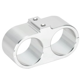 PQY Dual Fuel Pump Mount Hanger 39mm Twin Fuel Pump Bracket Silver