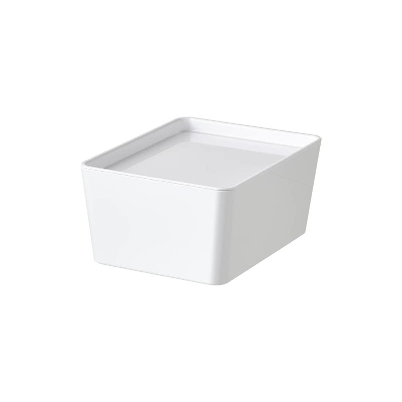 2 x Box with Lid, White, 13 x 18 x