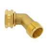 Hooshing 45 Degree Garden Hose Elbow Connector 3/4" GHT Solid