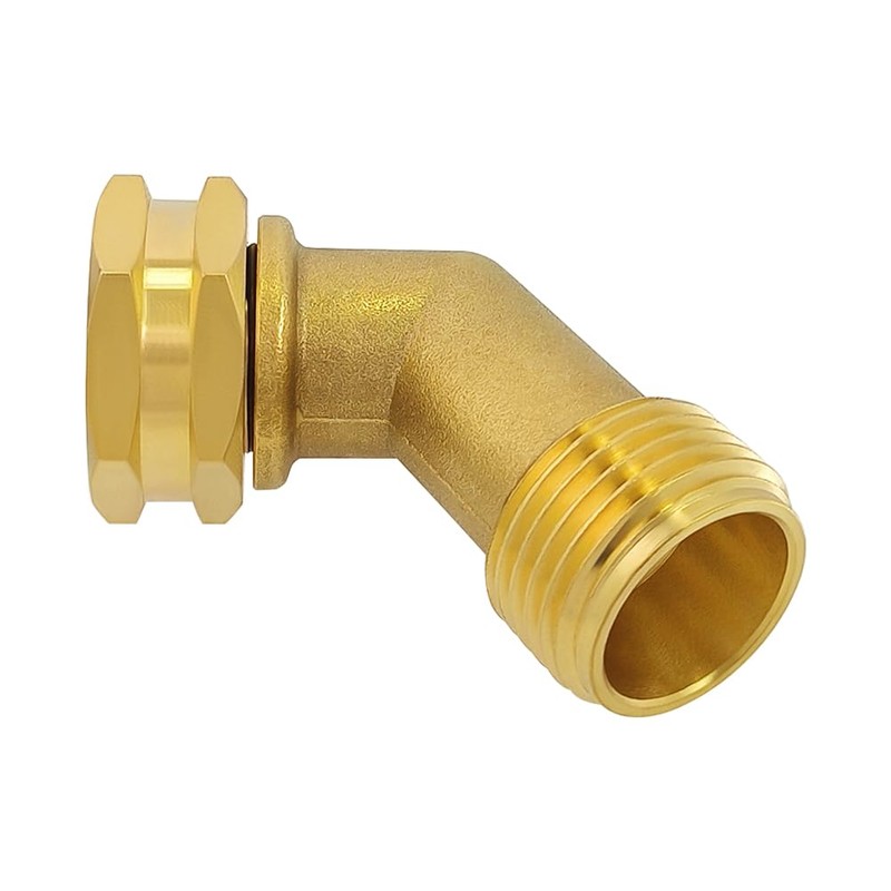 Hooshing 45 Degree Garden Hose Elbow Connector 3/4" GHT Solid