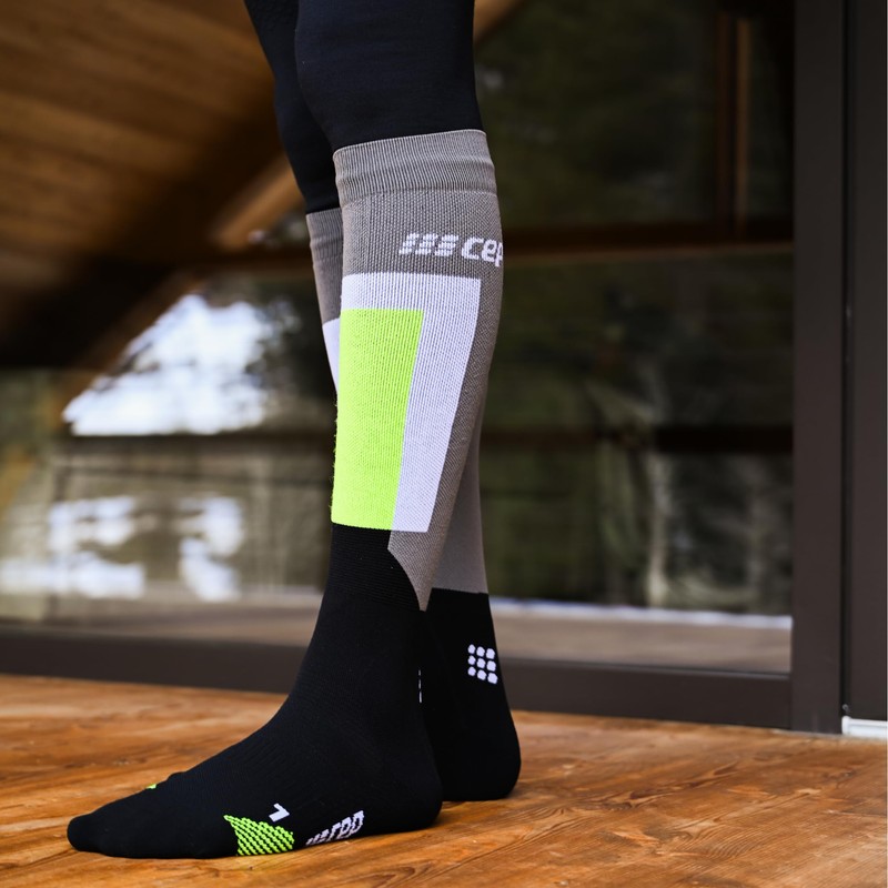 CEP - Long Ski Socks with Compression for Men, Improved