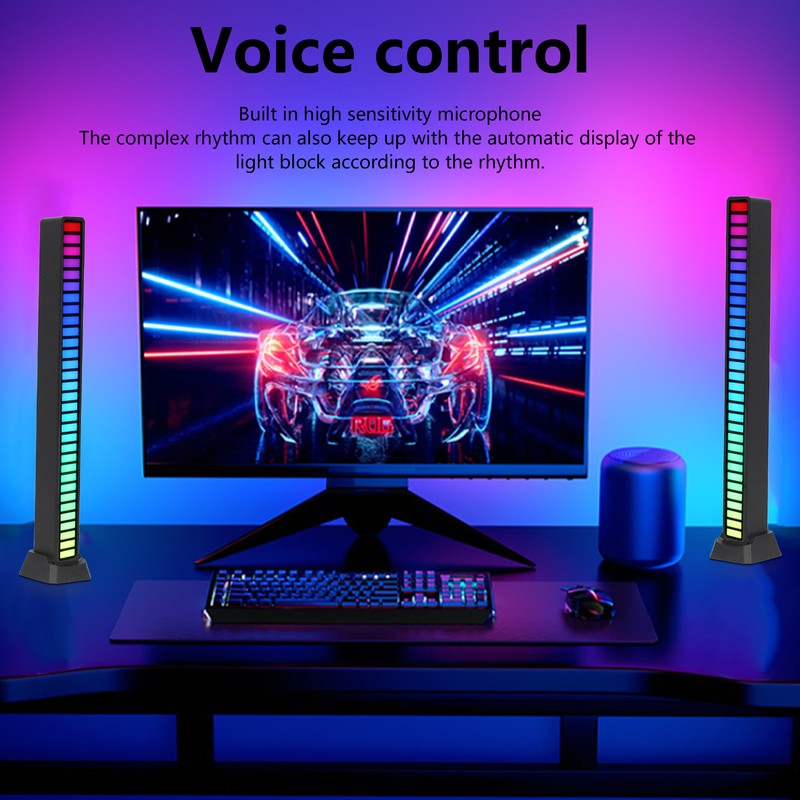 RGB Light Bar Voice Control Ambient Light Music Atmosphere Lamp