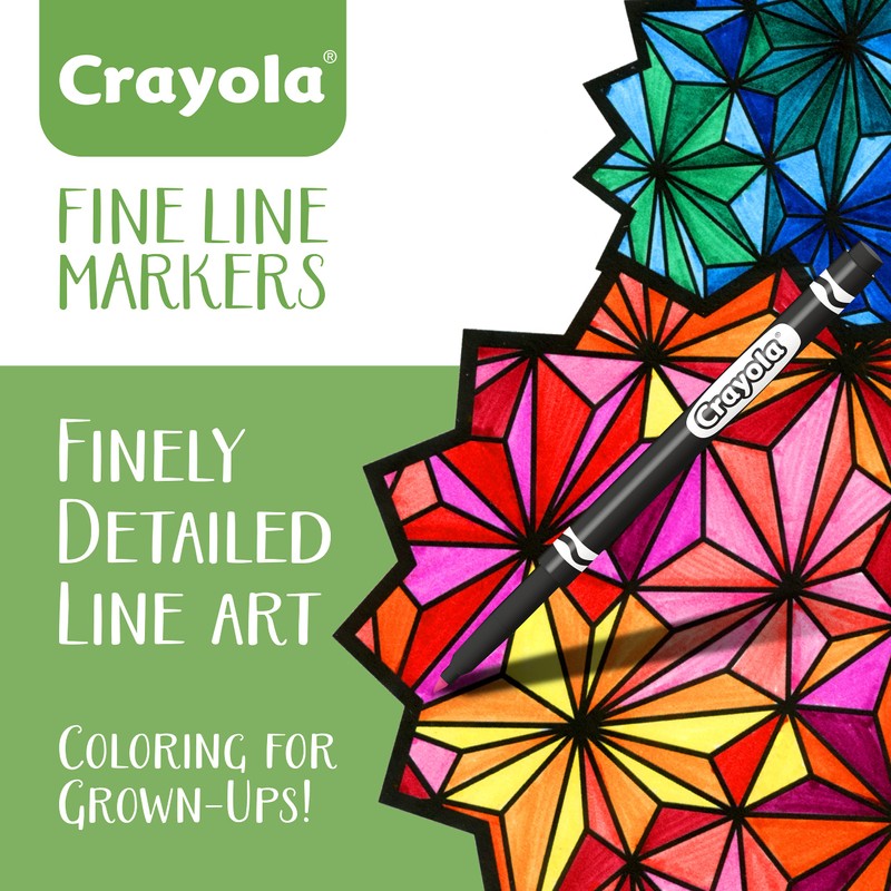 Crayola Fine Line Markers for Adults (40ct), Skinny Marker Set