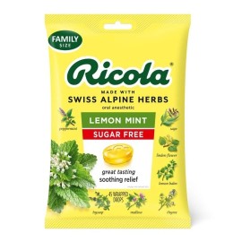 RICOLA BAG FAMILY SUGAR FREE LEMON MINT DROP 45CT
