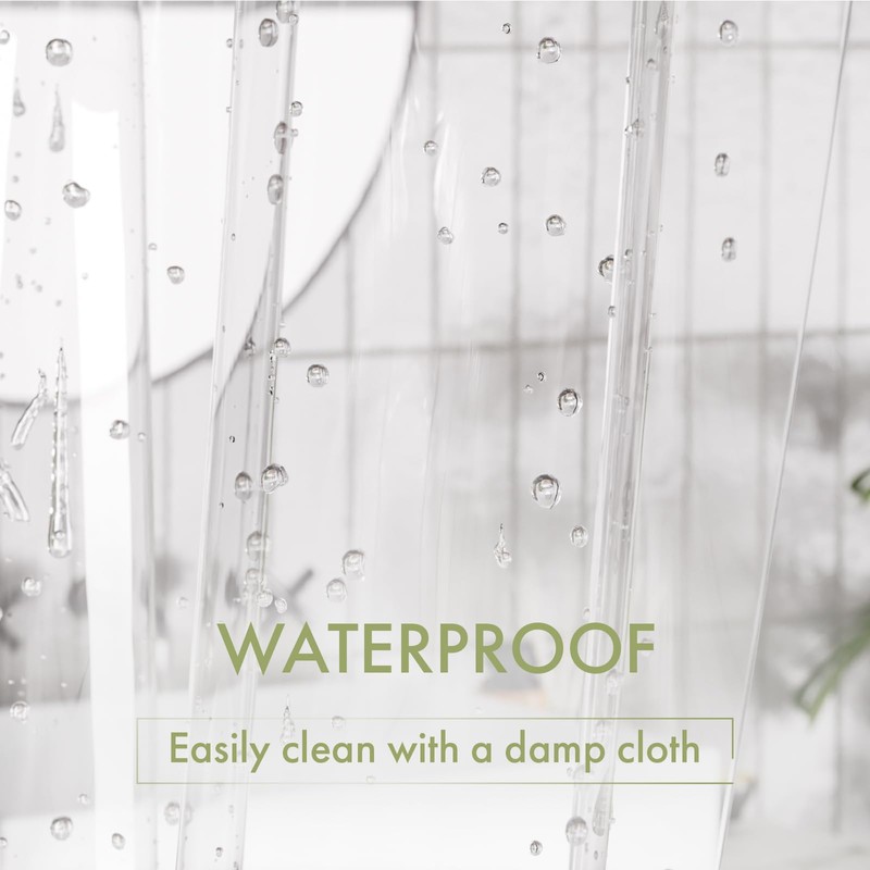 AmazerBath Extra Long Shower Curtain Liner, Clear, 84 Inches Long,