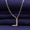 18K Rose Gold Plated Initial Necklace | Moissanite Diamond Alphabet