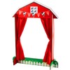 Yuntau Wooden Tabletop Puppet Theater with Curtains, Puppet Show Stage,