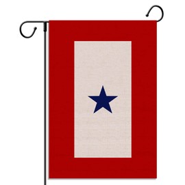 Military Service Garden Flag One Blue Star Army Navy Marine Corps USA Family Memorial Day Veterans Day 4th of July Decoration for Outdoor Lawn Yard Decor 12.5×18''