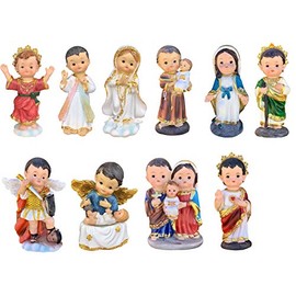 Luciana Collection Baby Face of Lady Fatima,Archangel Michael,Divine Child,Divine Mercy,Holy Family,Guardian Angel,Our Lady of Grace,St. Anthony,Sagrado Corazon de Jesus & Saint Jude New 4" Tall
