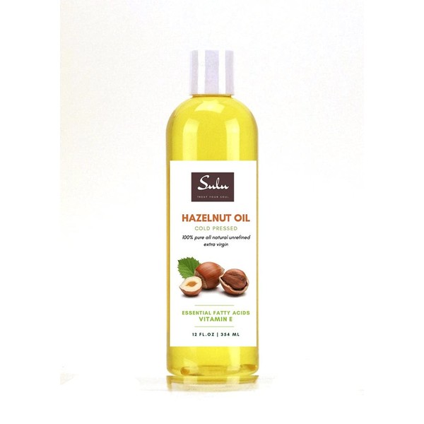 SULU ORGANICS 100% Pure All natural Hazelnut Oil (4 oz)