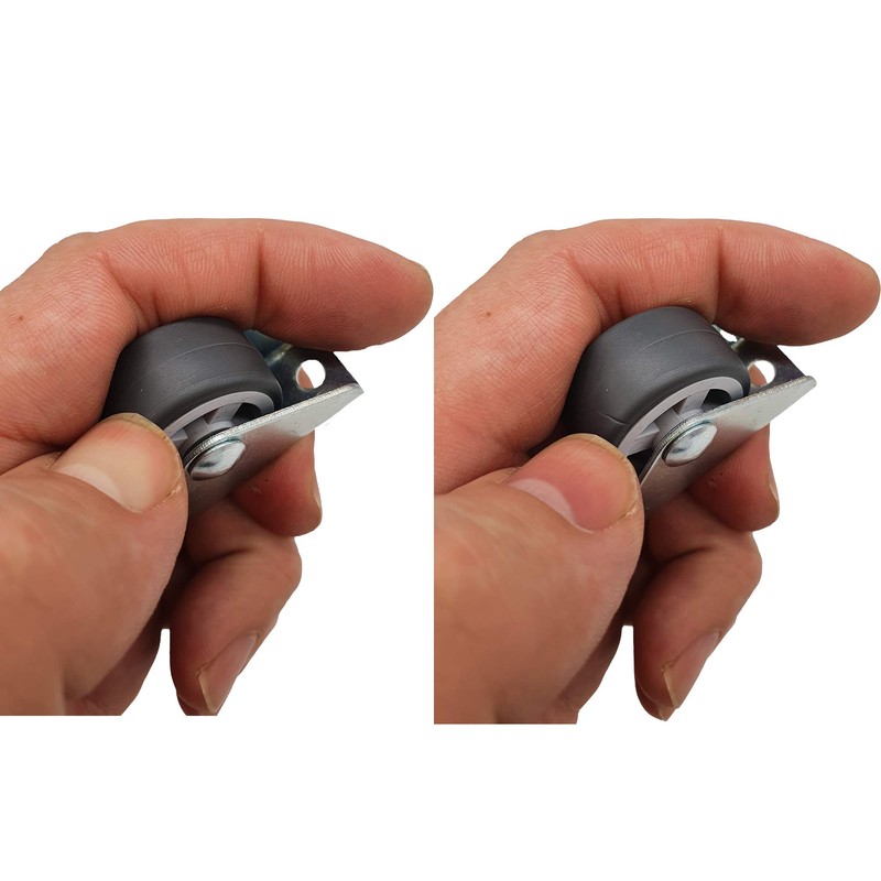 (Pack of 20) Rubber Fixed Castors 30 mm High Performance