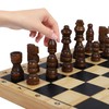 TOWO Wooden 3-in-1 Chess Board, Chess Game, Lady Game, Backgammon