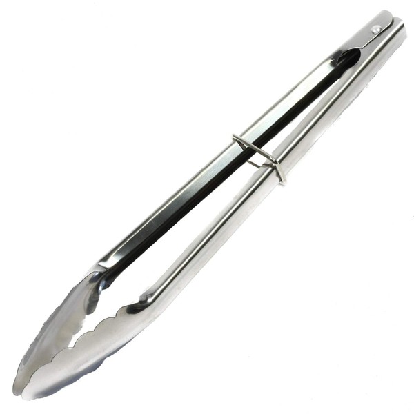 Chef Craft Classic Clam Shell Tongs, 12 Inches in length, Stainless Steel