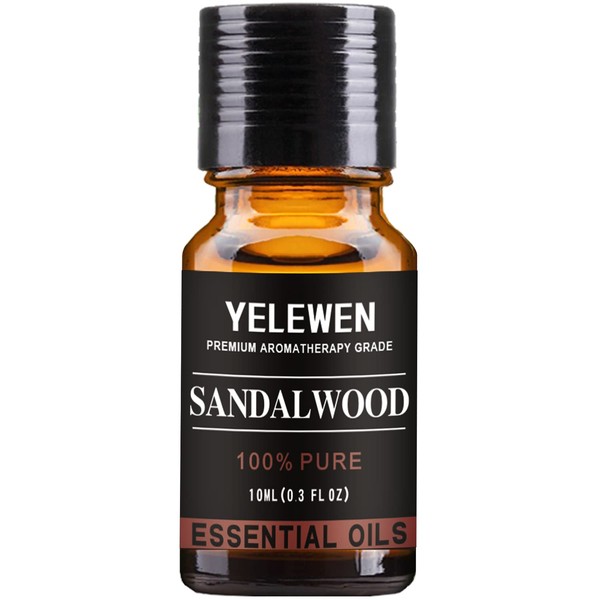 Sandalwood Essential Oils Pure Organic & Aromatherapy Grade Scented Oils 10ml Perfect for Diffuser, Meditation, Relaxation, Sleep, Cosmetics, Soaps, Candles, Skin Care