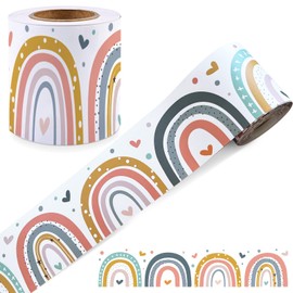36ft Rainbow Bulletin Board Borders Scalloped Boho Bulletin Board Trim for School Office Classroom Decorations