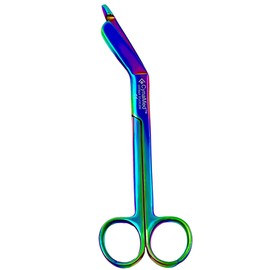 GERMAN STAINLESS LISTER BANDAGE SCISSORS 7.25" MULTI COLOR RAINBOW COLOR -Medical Care & Home Nursing