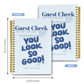 LiTiu Coquette Preppy Spiral Notebook, Notebook for School Office Teen Girls,Bow Preppy Funky Hardcover Spiral Notebook 5.8x8.3