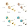 Jewelry Shop M Earrings, Color Stone, 1 Birthstone, Hypoallergenic Metal,