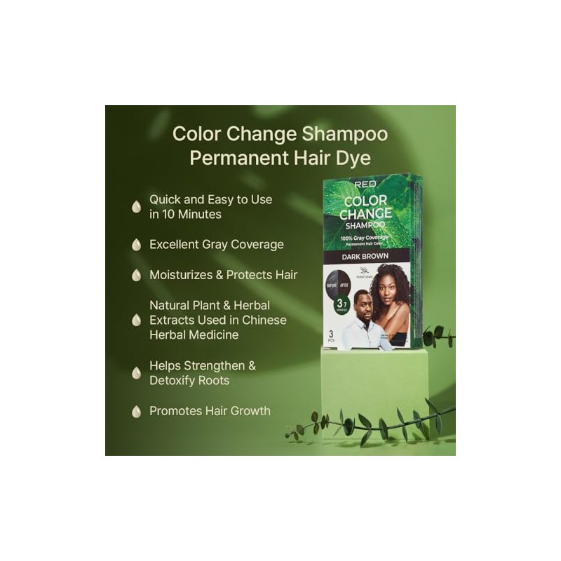 Kiss Quick Cover Champú natural de cambio de color a