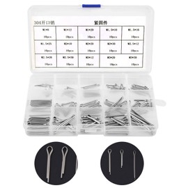 150Pcs 15 Kinds Stainless Steel Split Cotter Pins Clip Key Fastner Fitting Assortment Kit