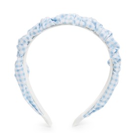 Vera Bradley Women's Cotton Headband Hair Accessory, Gingham Blue - Recycled Cotton, One Size